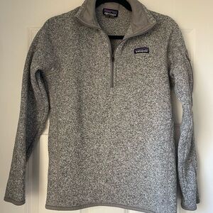 Patagonia Women’s Quarter Zip-Up Sweater in Heather Gray
